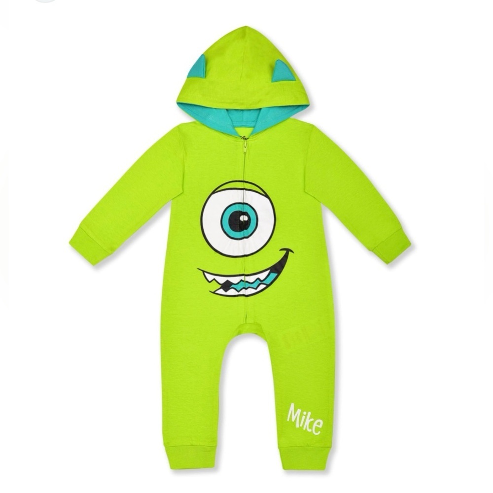 Disney Monsters Inc Mike Wazowski Kids One Piece Costume